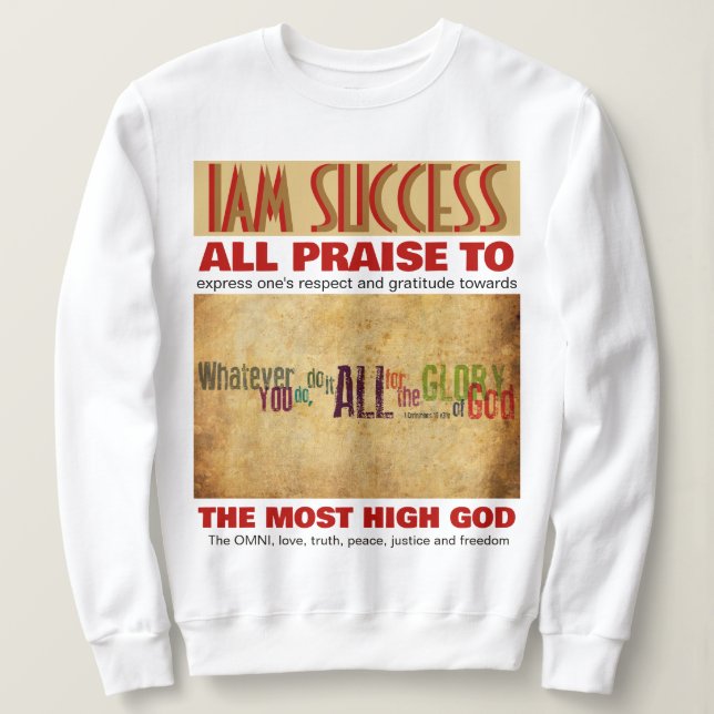SWEATSHIRT ALL PRAISE (Design devant)