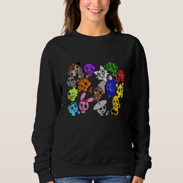 Sweatshirt All Sprunky Group!  Simon Funbot Wenda Oren Pinki  (Devant)