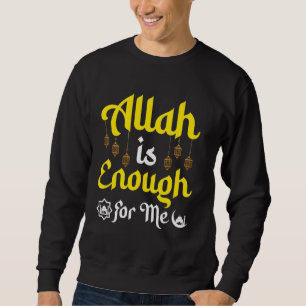 Sweatshirt Allah me suffit Lanterne Dessin Islamique Pour