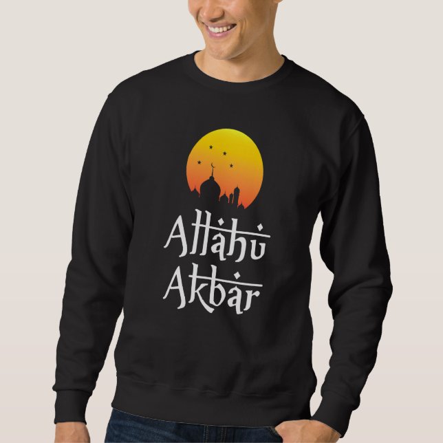 Sweatshirt Allahu Akbar Thème Islamique Ramadan Pour Musulman (Devant)