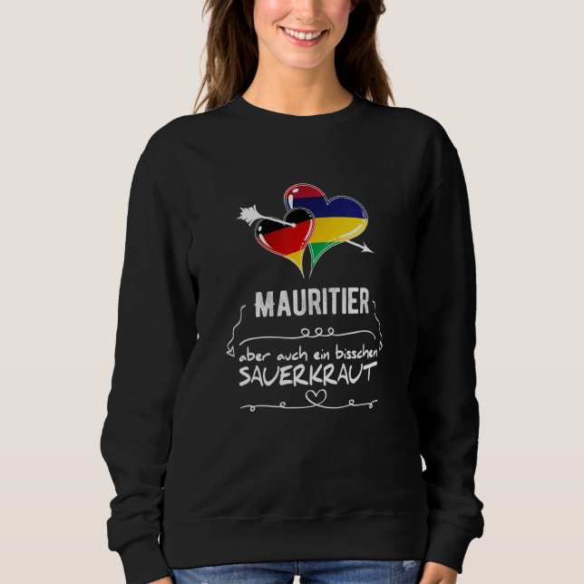 Sweatshirt Allemagne Et Maurice Double Citoyenneté (Devant)