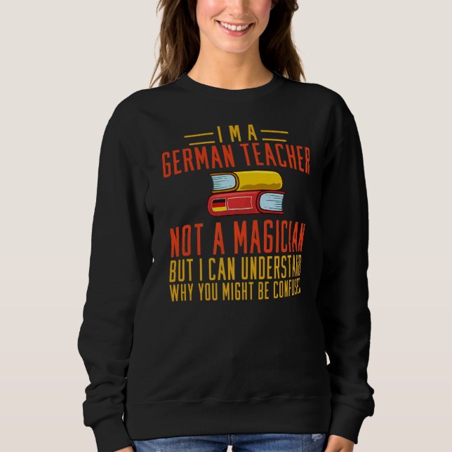 Sweatshirt Allemand Enseignant Allemagne Drapeau Étudiant en  (Devant)