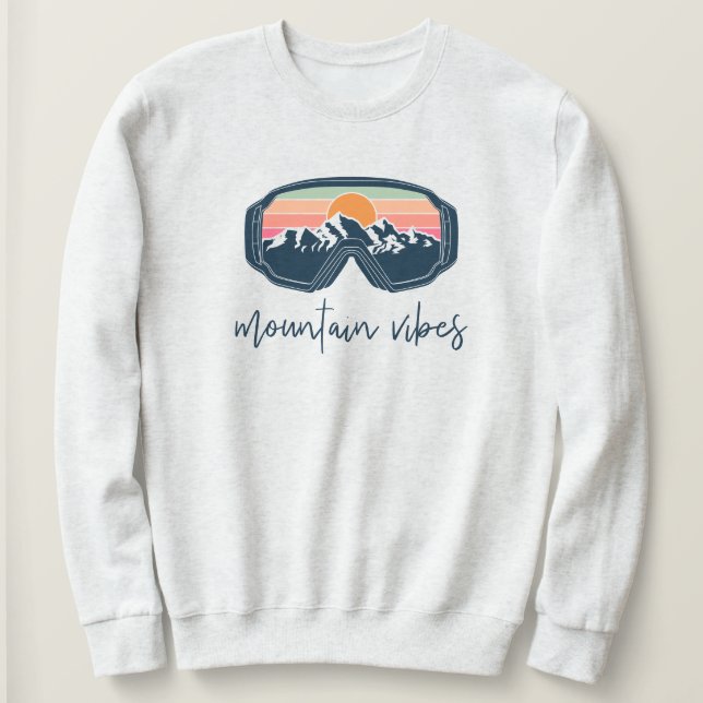 Sweatshirt ALLIE Mountain Vibes Ski Goggle Bachelorette Group (Design devant)