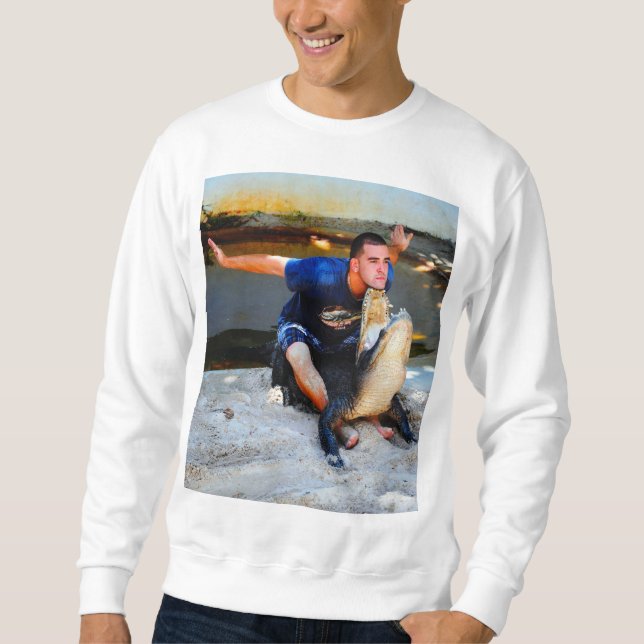 Sweatshirt Alligator d'Amérique avec la gueule ouverte (Devant)