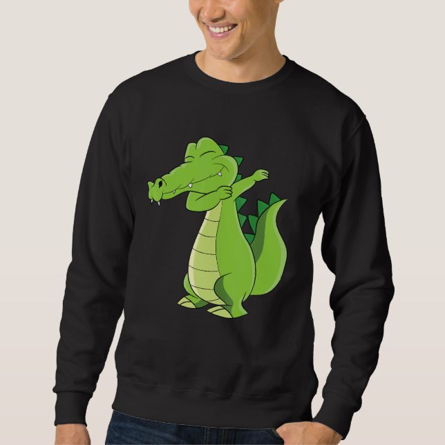 Sweatshirt Alligator Dansant Drôle Alligator Dabbing (Devant)