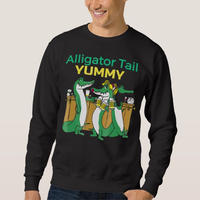 Sweatshirt Alligator Tail Drams Bar Humoristique (Devant)
