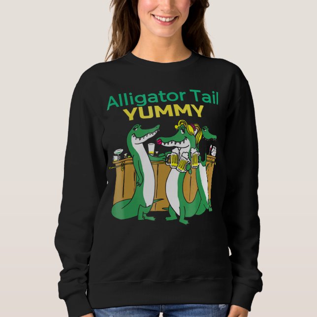 Sweatshirt Alligator Tail Drinking Teams Bar Humorous (Devant)
