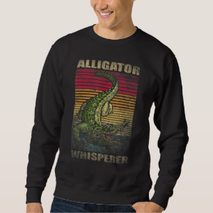 Sweatshirt Alligator Whisperer Retro Vintage Distressed