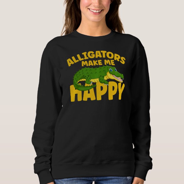 Sweatshirt Alligators Me Rendre Joyeux Crocodile Gator Enfant (Devant)