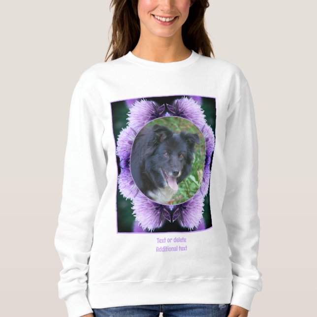 Sweatshirt Allium Violet Personnalisé Créer Votre Propre Phot (Devant)