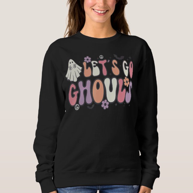 Sweatshirt Allons Gouls Rétro Halloween (Devant)