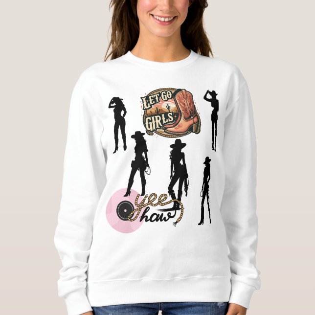 Sweatshirt Allons-y les filles (Devant)