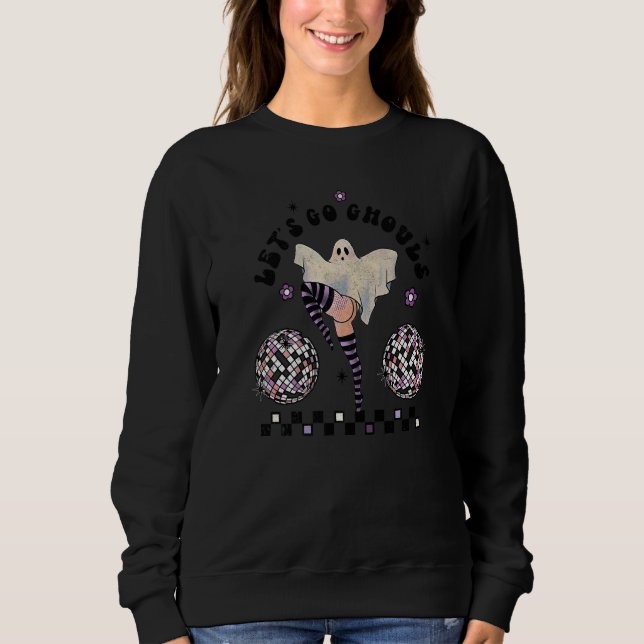 Sweatshirt Allons-y les goules Danse Disco Fantôme Halloween (Devant)
