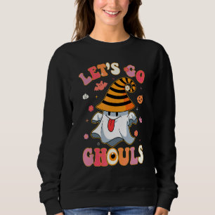 Sweatshirt Allons-y les goules Fantôme avec des fleurs Déguis