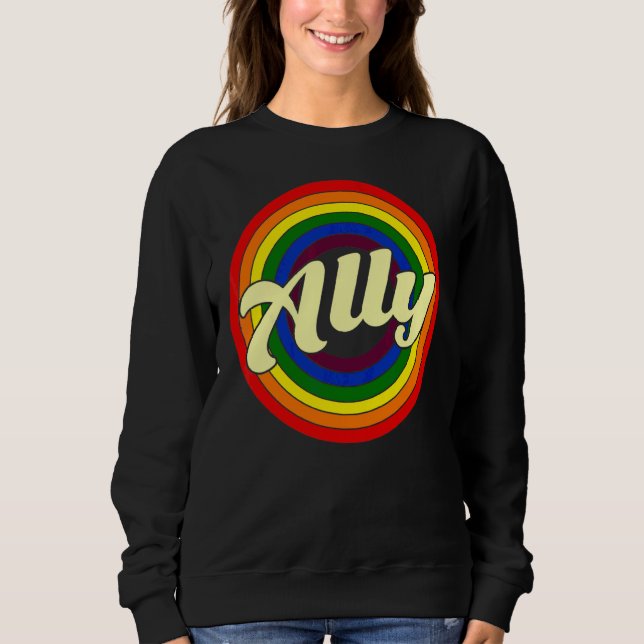 Sweatshirt Ally Af Rainbow Drapeau Lgbt Pride Transgenre Gay  (Devant)