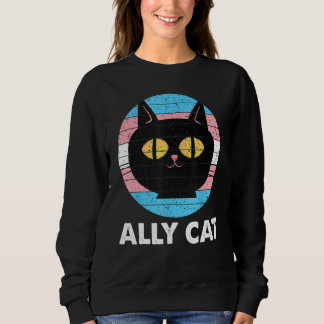 Sweatshirt Ally Cat Transgender Pride  Cat Kitten LGBT Trans 