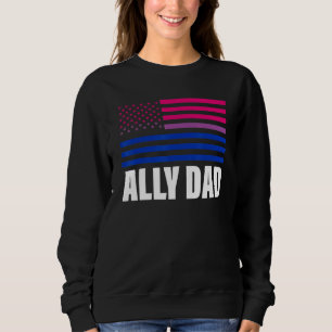 Sweatshirt Ally Papa Bisexual Drapeau Lgbt Gay pride