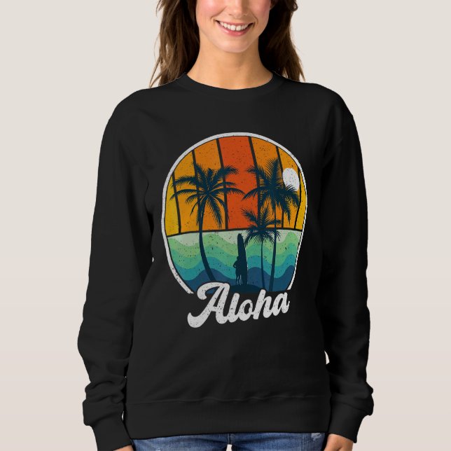 Sweatshirt Aloha Hawaii Hawaii S Pour Garçons Filles Palm Tre (Devant)