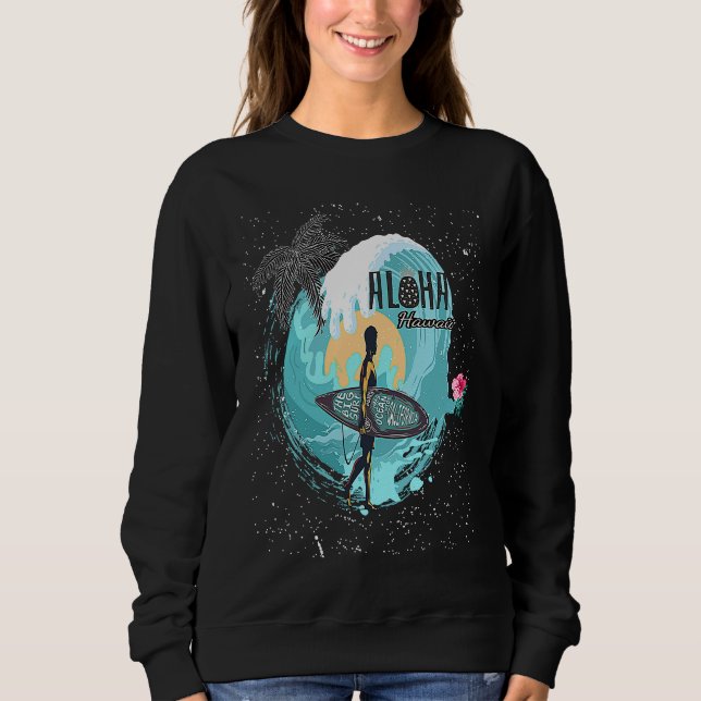 Sweatshirt Aloha Hawaii Hawaiian For Boys Girls cool Surf Alo (Devant)