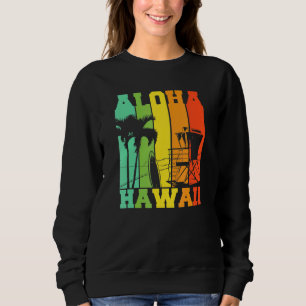Sweatshirt Aloha Hawaii Palm Beach Surf Vintage