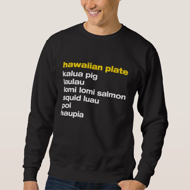 Sweatshirt Aloha Hawaii Plate Hawaiian Déjeuner (Devant)