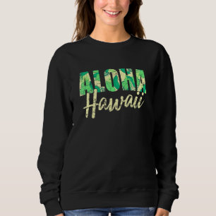 Sweatshirt Aloha Hawaiian Summer Vacation Fleurs tropicales H
