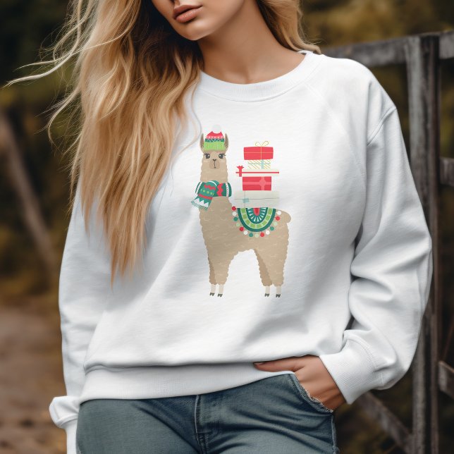Sweatshirt Alpaca de Noël festif (Créateur téléchargé)