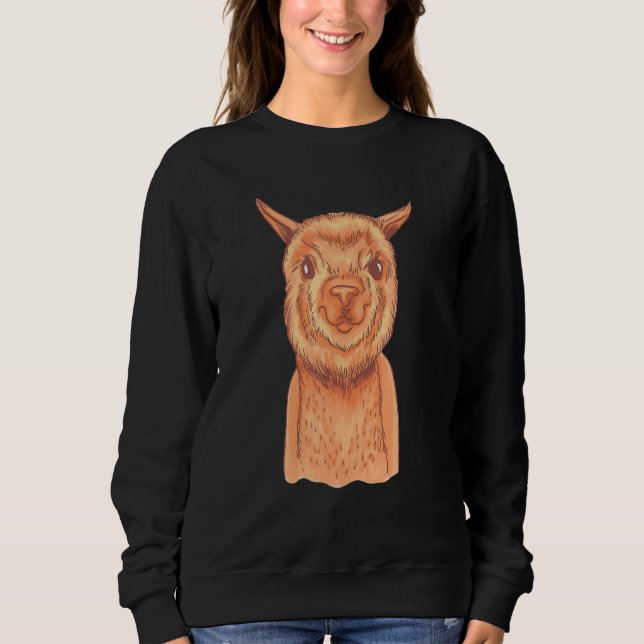 Sweatshirt Alpaca Grinning En Brown Pour Les Ventilateurs De  (Devant)