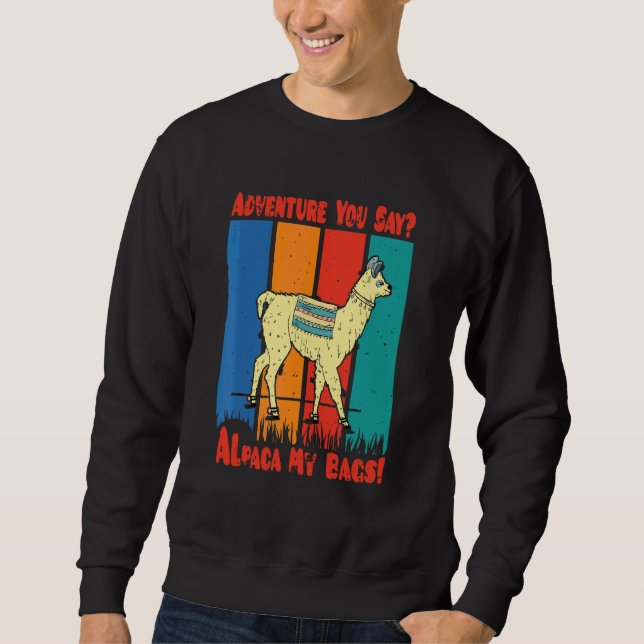 Sweatshirt Alpaca Lama Adventure (Devant)