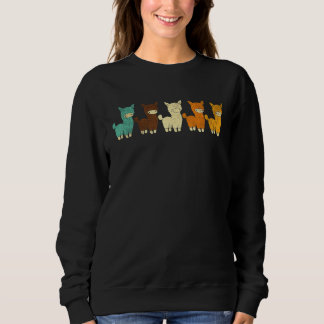 Sweatshirt Alpaca South America Cute Colorful Animal