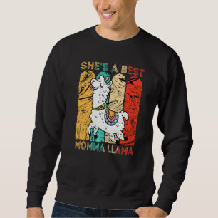 Sweatshirt Alpaca Vintage Elle est la meilleure maman Llama m