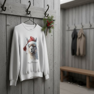 Sweatshirt Alpaga de Noël mignon, sur mesure