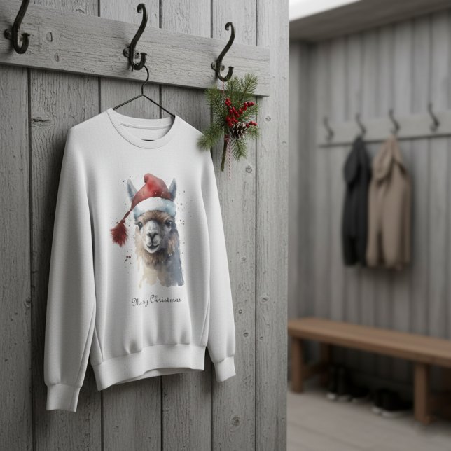 Sweatshirt Alpaga de Noël mignon, sur mesure (Créateur téléchargé)
