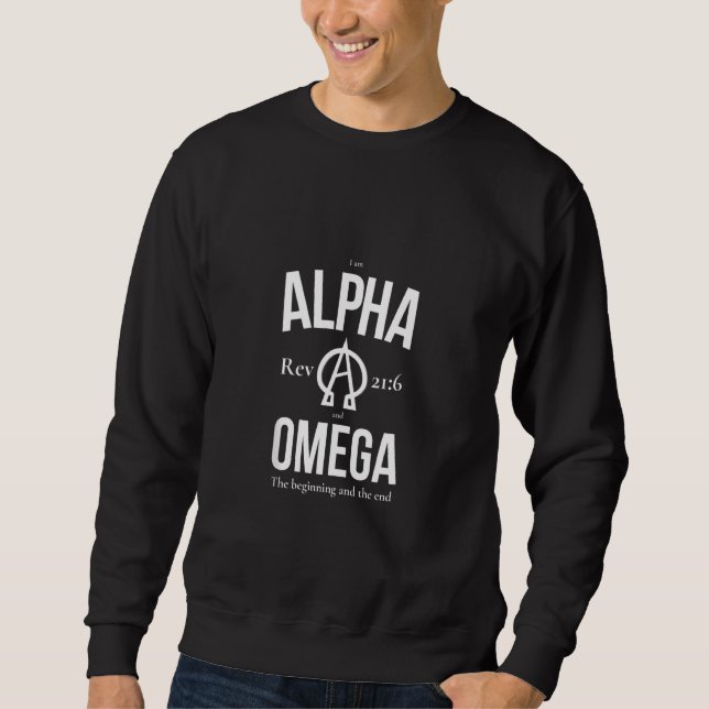 Sweatshirt Alpha Et Omega Bible Chrétienne Verse (Devant)