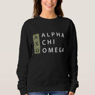 Sweatshirt Alpha logo empilé par d'Omega de Chi