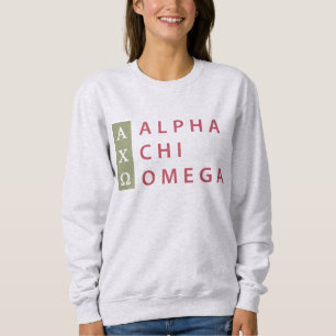 Sweatshirt Alpha logo empilé par   d'Omega de Chi