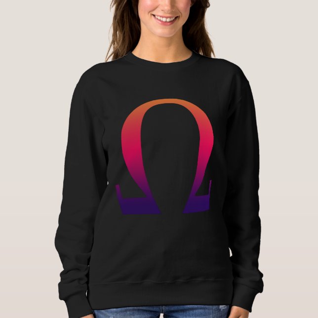 Sweatshirt Alpha Omega Letter Greek Alphabet (Devant)