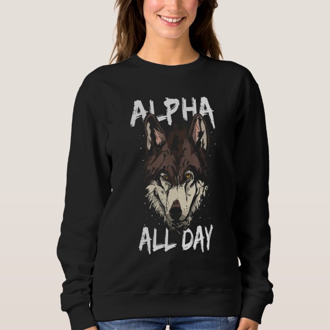 Sweatshirt Alpha Toute La Journée Faune Mammifère Predator An (Devant)