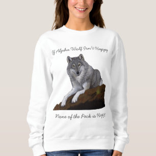 Sweatshirt Alpha Wolf n'est pas heureux