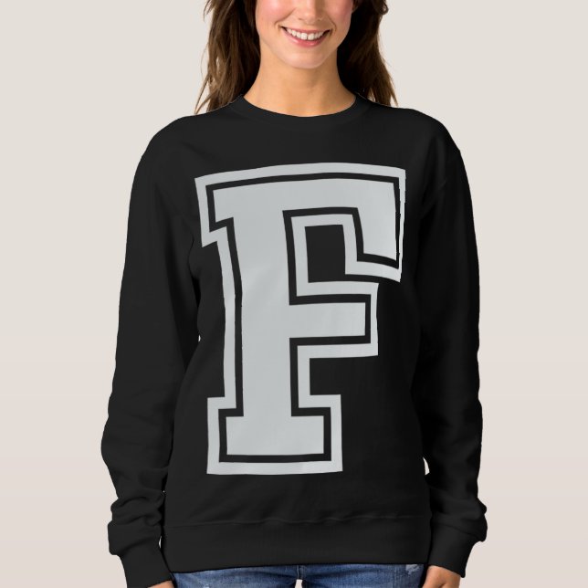 Sweatshirt Alphabet capital letter F matching family group ha (Devant)