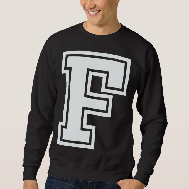 Sweatshirt Alphabet capital letter F matching family group ha (Devant)