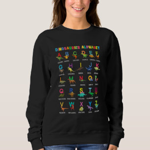 Sweatshirt Alphabet Dinosaur Abc Dino Avec Dinosaure Espèce K