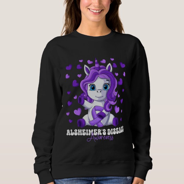Sweatshirt Alzheimer s Disease Awareness Month Purple Ribbon  (Devant)