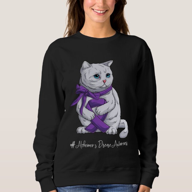 Sweatshirt Alzheimer s Disease Awareness Month Purple Ribbon  (Devant)
