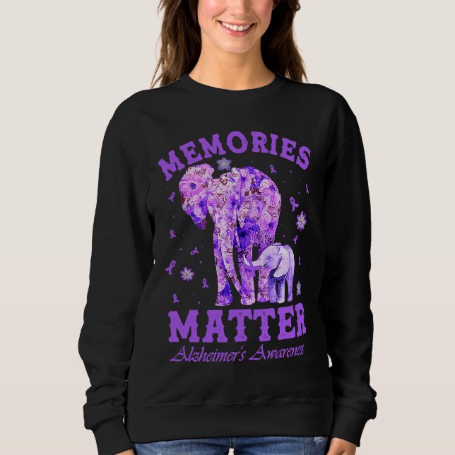 Sweatshirt Alzheimeru2019s Awareness Memories Matter Purple E (Devant)