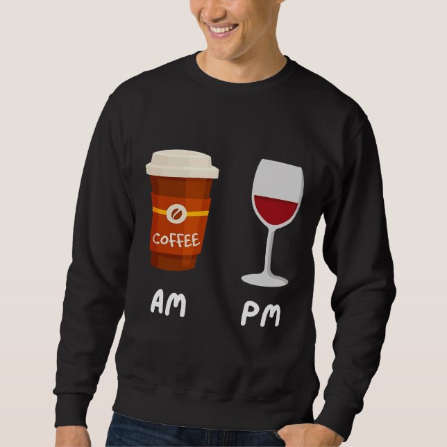 Sweatshirt Am Café Pm Vin Café Café Caféine Vin Boisson Sh (Devant)