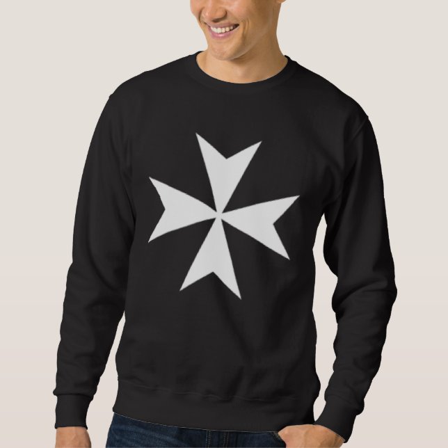 Sweatshirt AMALFI FLAG MALTESE CROSS CAMPAGNIA ITALY Double s (Devant)