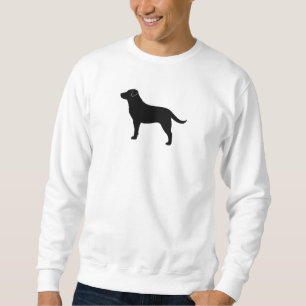 Sweatshirt Amant noir de laboratoire de silhouette de chien
