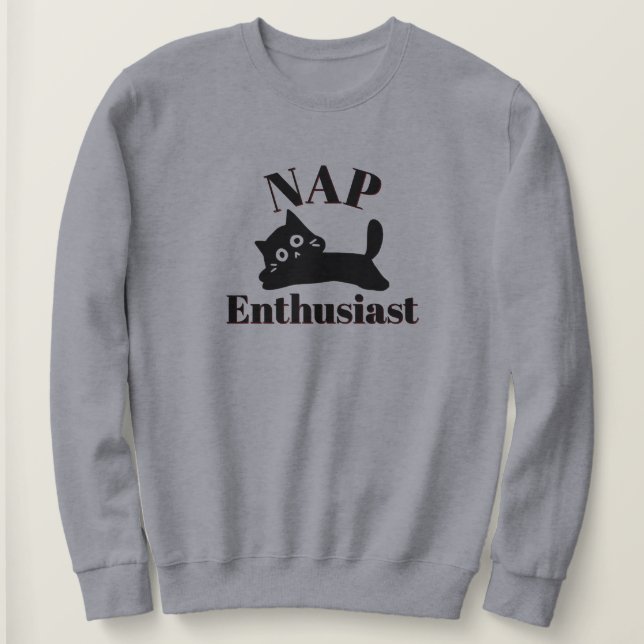 Sweatshirt Amateur du Nap de chat mignon (Design devant)