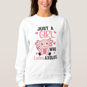 Sweatshirt Amateurs Axolotl Animaux Douces Pour Filles Roses